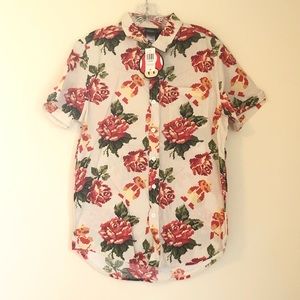 Super Mario Bros. 8-Bit Hawaiian Shirt (NWT)